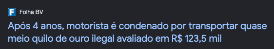 Notícia sobre garimpo e ouro 1.4