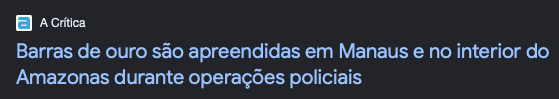 Notícia sobre garimpo e ouro 1.5