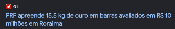 Notícia sobre garimpo e ouro 2.3