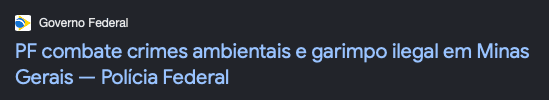 Notícia sobre garimpo e ouro 2.5